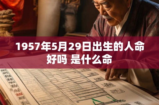 1957年5月29日出生的人命好吗 是什么命