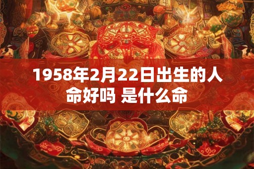 1958年2月22日出生的人命好吗 是什么命