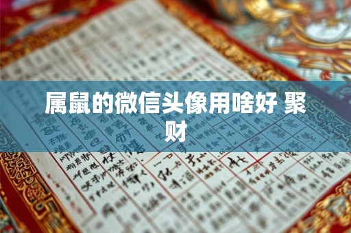 属鼠的微信头像用啥好 聚财