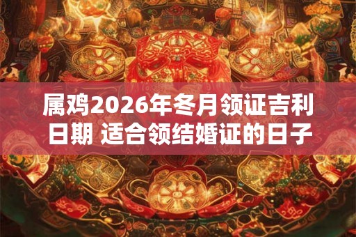 属鸡2026年冬月领证吉利日期 适合领结婚证的日子