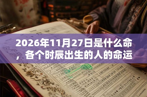 2026年11月27日是什么命，各个时辰出生的人的命运