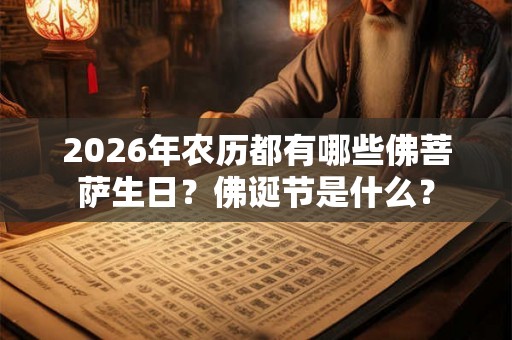 2026年农历都有哪些佛菩萨生日？佛诞节是什么？
