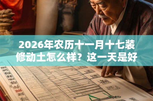 2026年农历十一月十七装修动土怎么样?这一天是好日子吗? 2026年农历十一月十七装修动土怎么样?这一天是好日子吗?