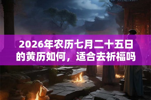 2026年农历七月二十五日的黄历如何,适合去祈福吗? 2026年农历七月二十五日的黄历如何,适合去祈福吗?
