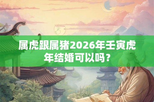 属虎跟属猪2026年壬寅虎年结婚可以吗？