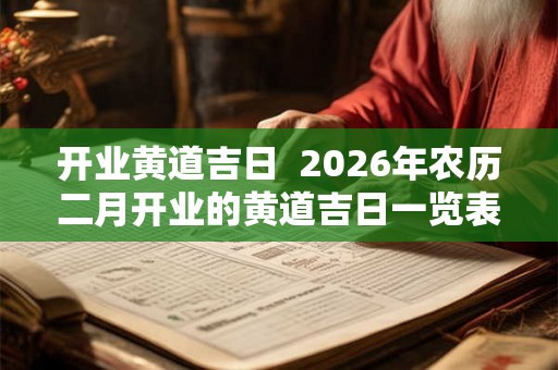开业黄道吉日  2026年农历二月开业的黄道吉日一览表