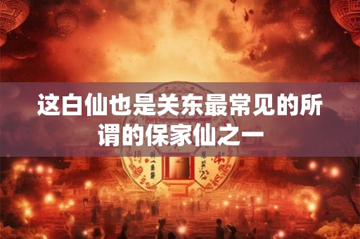 这白仙也是关东最常见的所谓的保家仙之一