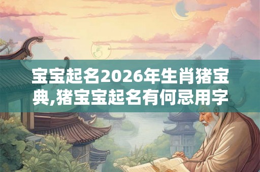宝宝起名2026年生肖猪宝典,猪宝宝起名有何忌用字？
