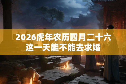 2026虎年农历四月二十六这一天能不能去求婚