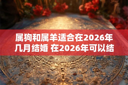 属狗和属羊适合在2026年几月结婚 在2026年可以结婚吗