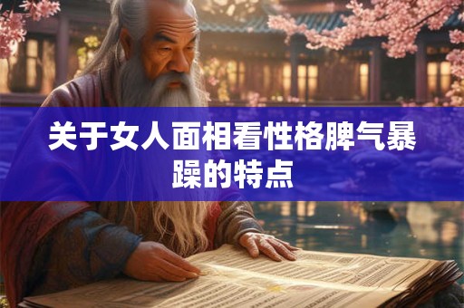 关于女人面相看性格脾气暴躁的特点