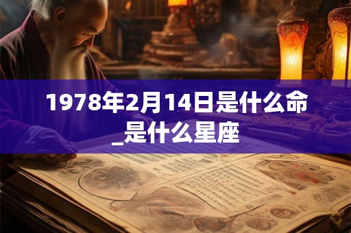1978年2月14日是什么命_是什么星座 1978年2月14日是什么命_是什么星座