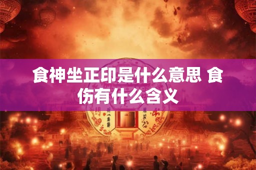 食神坐正印是什么意思 食伤有什么含义