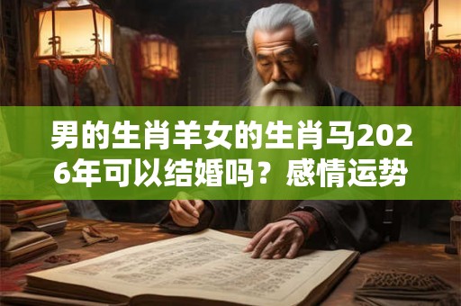 男的生肖羊女的生肖马2026年可以结婚吗?感情运势好不好? 男的生肖羊女的生肖马2026年可以结婚吗?感情运势好不好?