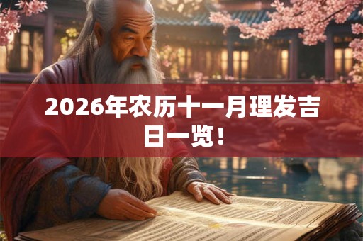 2026年农历十一月理发吉日一览！