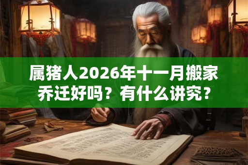 属猪人2026年十一月搬家乔迁好吗？有什么讲究？