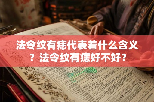 法令纹有痣代表着什么含义？法令纹有痣好不好？