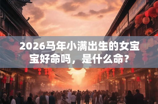 2026马年小满出生的女宝宝好命吗，是什么命？