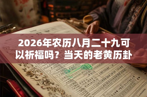 2026年农历八月二十九可以祈福吗？当天的老黄历卦象好吗？