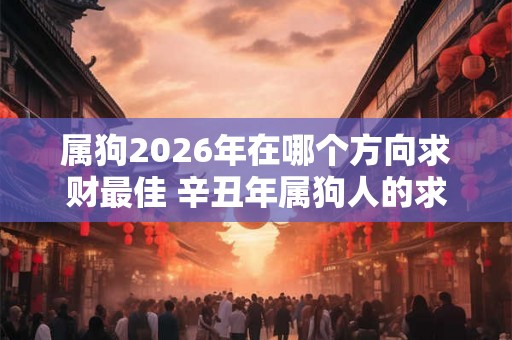 属狗2026年在哪个方向求财最佳 辛丑年属狗人的求财方位