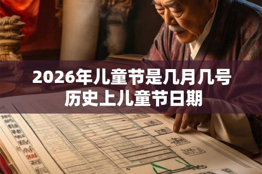 2026年儿童节是几月几号 历史上儿童节日期