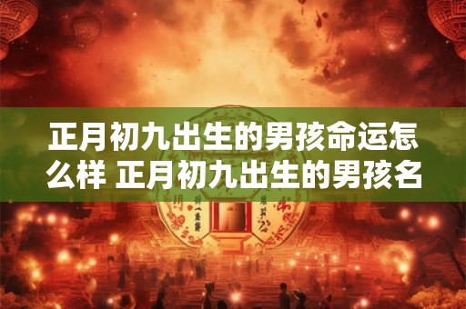 正月初九出生的男孩命运怎么样 正月初九出生的男孩名字
