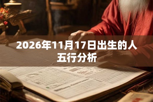 2026年11月17日出生的人五行分析