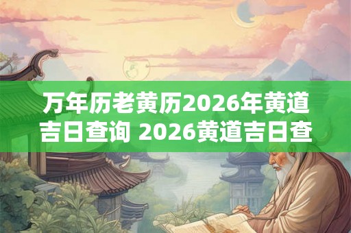 万年历老黄历2026年黄道吉日查询 2026黄道吉日查询