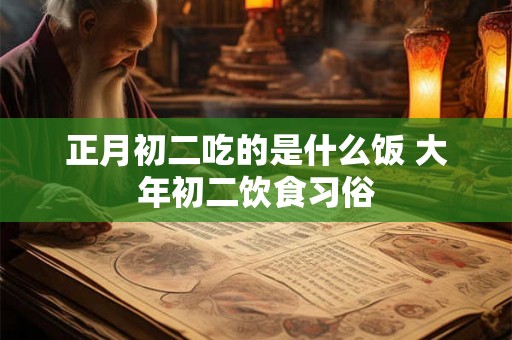正月初二吃的是什么饭 大年初二饮食习俗