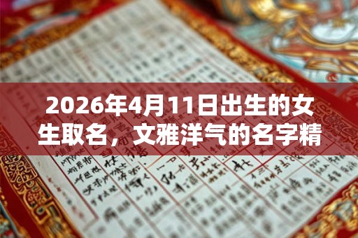 2026年4月11日出生的女生取名，文雅洋气的名字精选