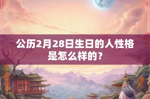 公历2月28日生日的人性格是怎么样的？
