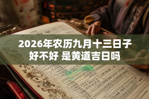 2026年农历九月十三日子好不好 是黄道吉日吗