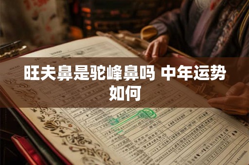 旺夫鼻是驼峰鼻吗 中年运势如何