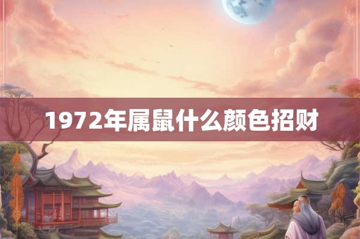 1972年属鼠什么颜色招财