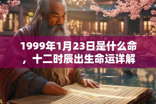 1999年1月23日是什么命，十二时辰出生命运详解