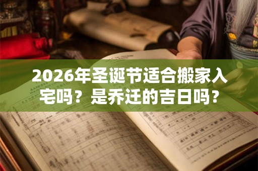 2026年圣诞节适合搬家入宅吗？是乔迁的吉日吗？