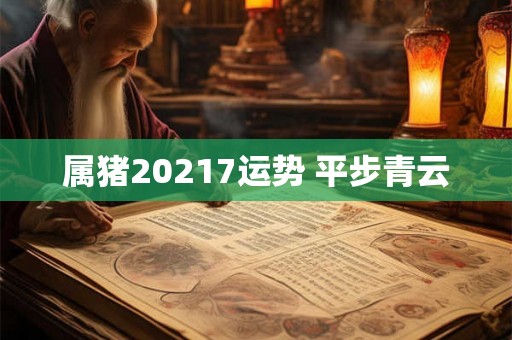 属猪20217运势 平步青云 属猪20217运势 平步青云