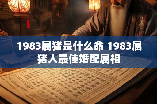 1983属猪是什么命 1983属猪人最佳婚配属相