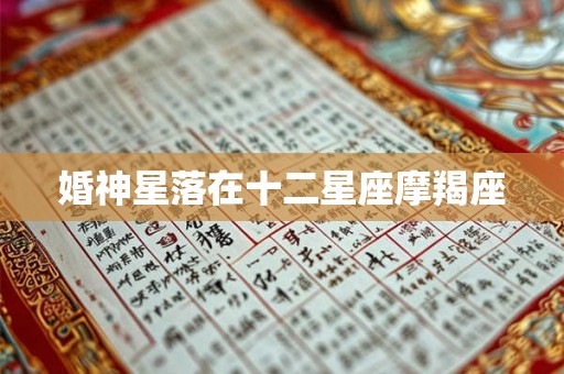 婚神星落在十二星座摩羯座