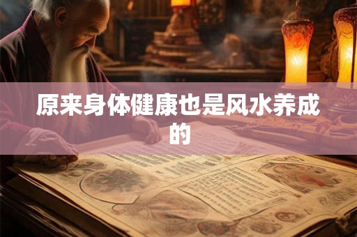 原来身体健康也是风水养成的