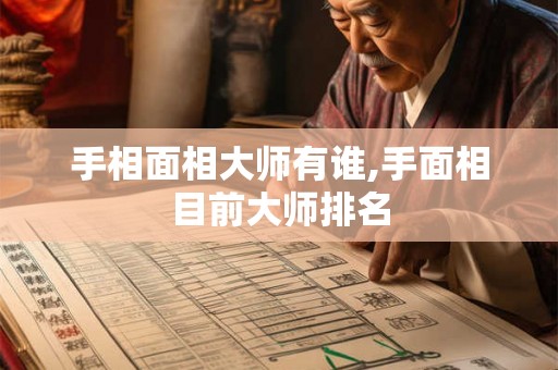 手相面相大师有谁,手面相目前大师排名