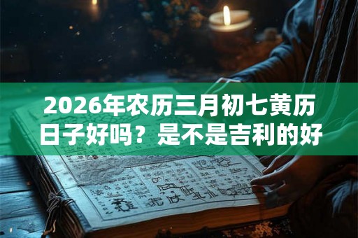 2026年农历三月初七黄历日子好吗？是不是吉利的好日子？