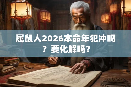 属鼠人2026本命年犯冲吗？要化解吗？