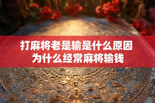 打麻将老是输是什么原因 为什么经常麻将输钱 打麻将老是输是什么原因 为什么经常麻将输钱