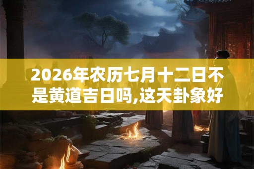 2026年农历七月十二日不是黄道吉日吗,这天卦象好吗？