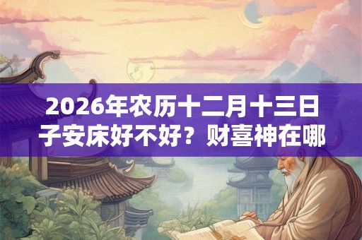 2026年农历十二月十三日子安床好不好？财喜神在哪？