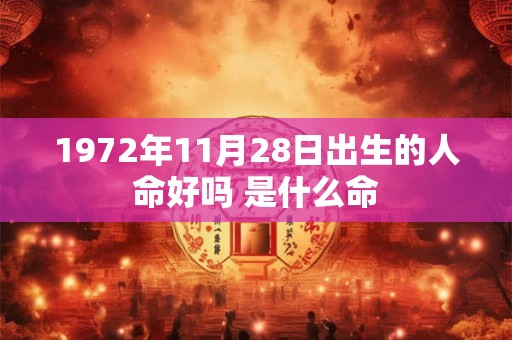1972年11月28日出生的人命好吗 是什么命