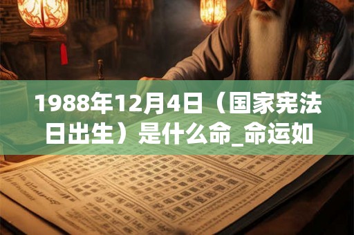 1988年12月4日（国家宪法日出生）是什么命_命运如何