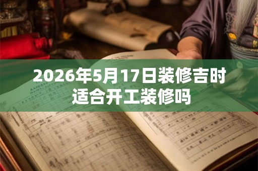 2026年5月17日装修吉时 适合开工装修吗
