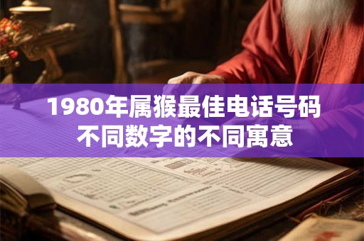 1980年属猴最佳电话号码 不同数字的不同寓意